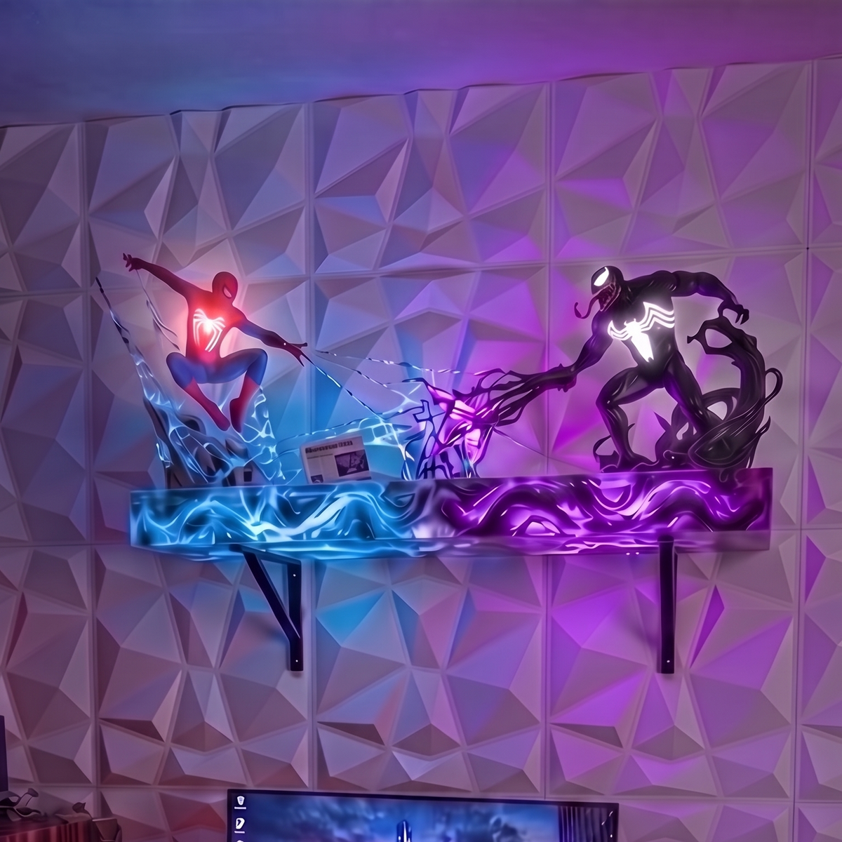 SpideyCorner™ - Web Wall Shelf